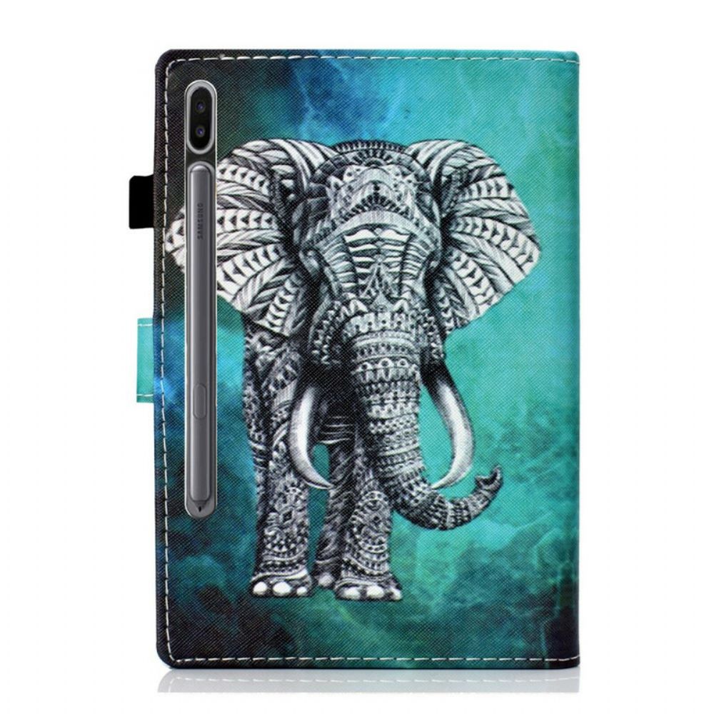 Folio-hoesje voor Samsung Galaxy Tab S7 / Tab S8 Tribale Olifant