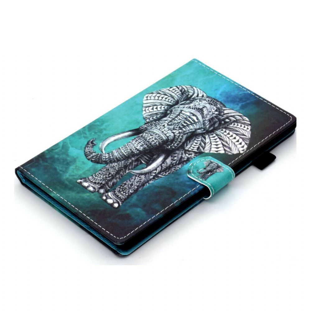 Folio-hoesje voor Samsung Galaxy Tab S7 / Tab S8 Tribale Olifant