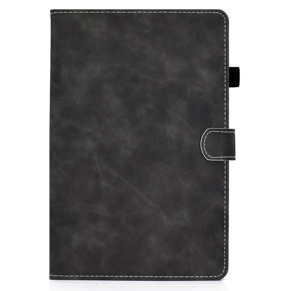 Folio-hoesje voor Samsung Galaxy Tab S7 / Tab S8 Vintage Design Leereffect