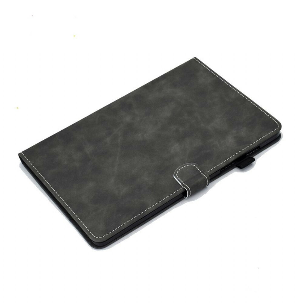 Folio-hoesje voor Samsung Galaxy Tab S7 / Tab S8 Vintage Design Leereffect