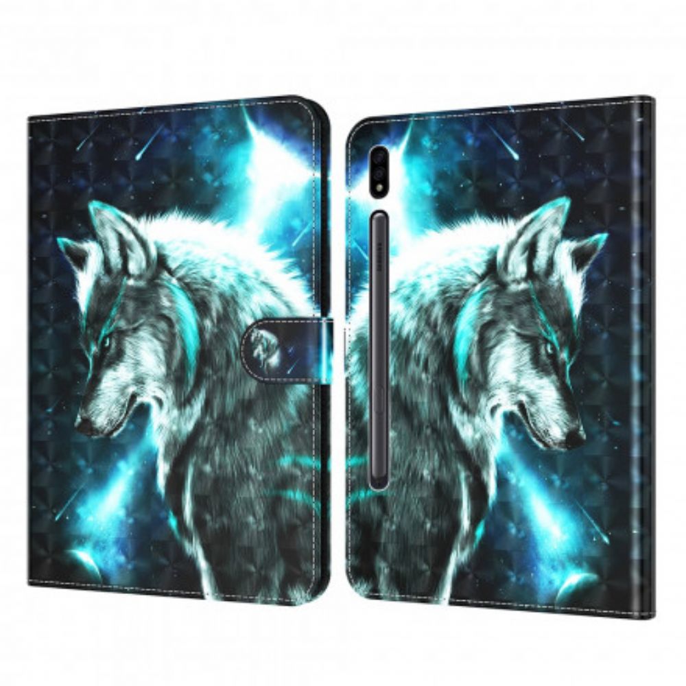 Folio-hoesje voor Samsung Galaxy Tab S7 / Tab S8 Wolf