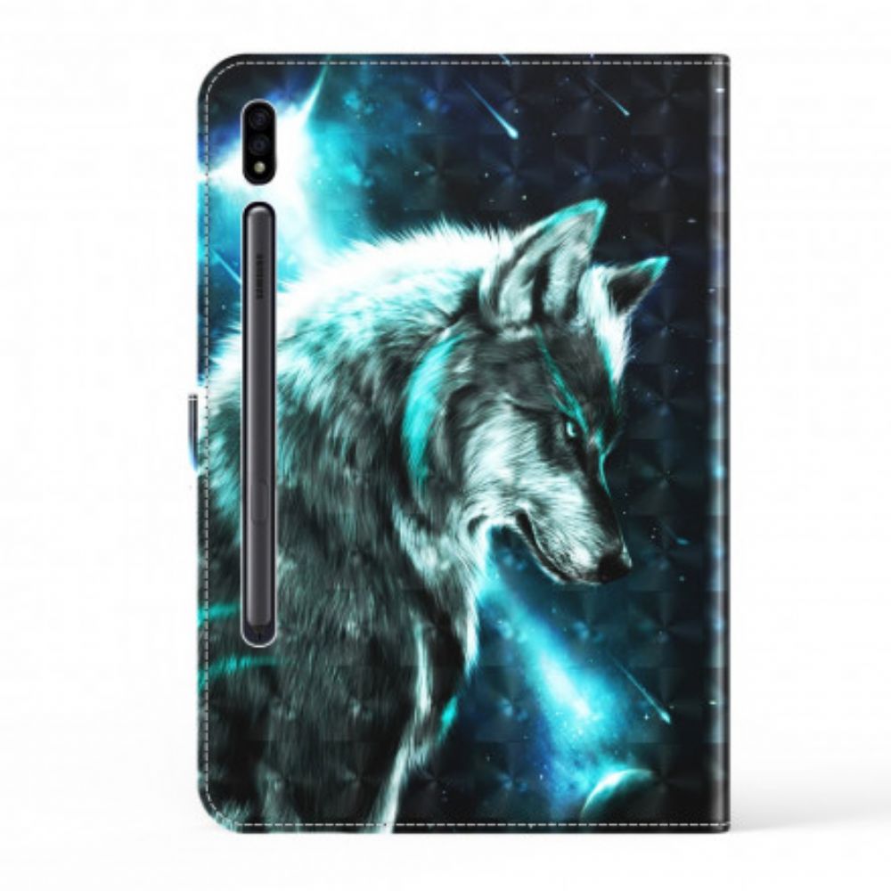 Folio-hoesje voor Samsung Galaxy Tab S7 / Tab S8 Wolf