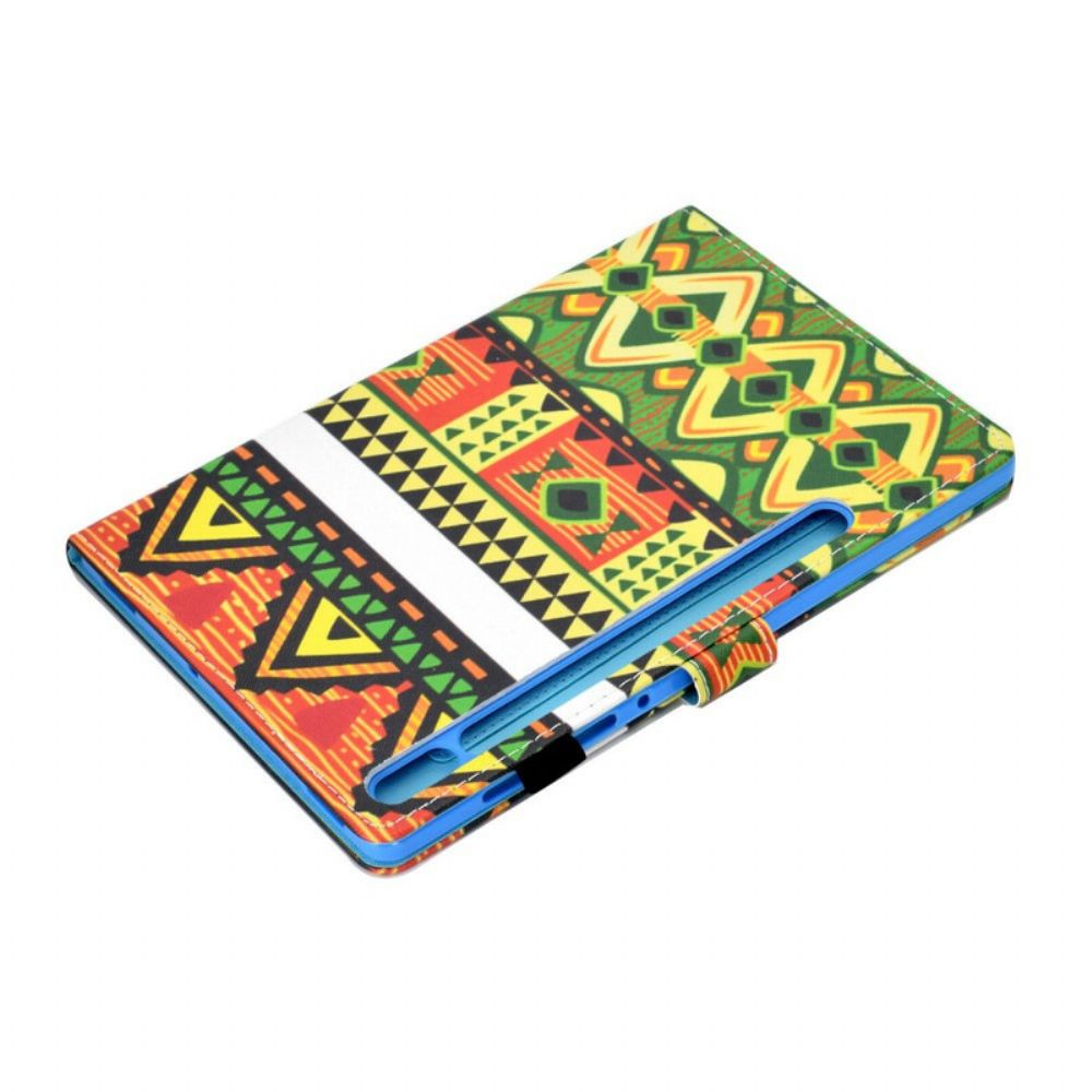 Leren Hoesje voor Samsung Galaxy Tab S7 / Tab S8 Azteekse