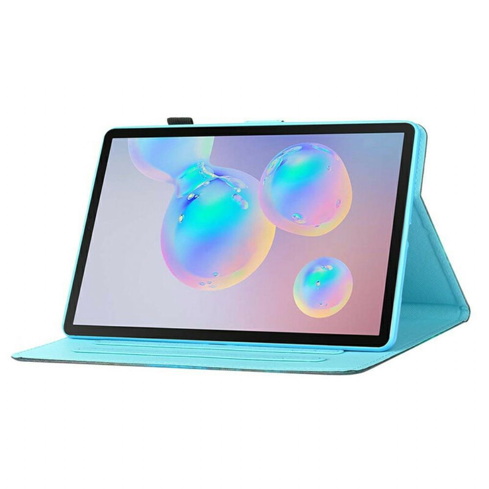 Leren Hoesje voor Samsung Galaxy Tab S7 / Tab S8 Baby Tijger