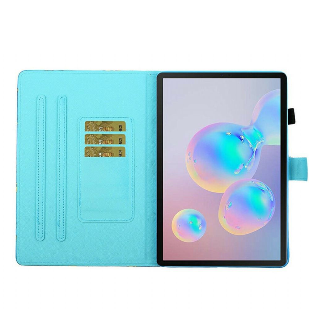 Leren Hoesje voor Samsung Galaxy Tab S7 / Tab S8 Baby Tijger