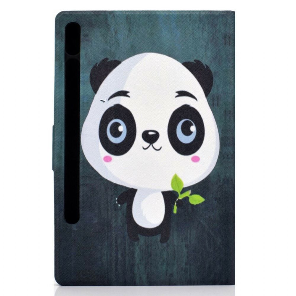 Leren Hoesje voor Samsung Galaxy Tab S7 / Tab S8 Babypanda