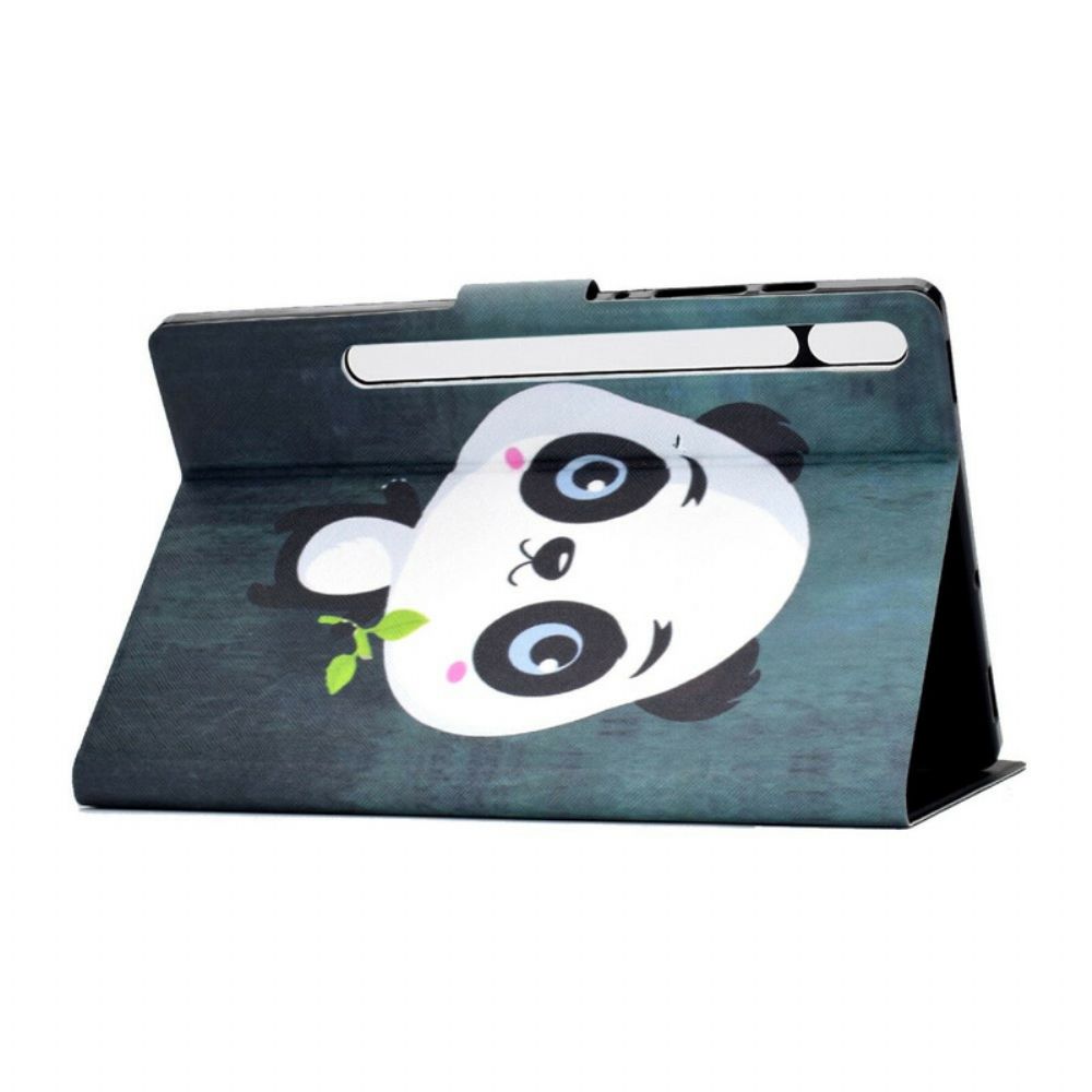 Leren Hoesje voor Samsung Galaxy Tab S7 / Tab S8 Babypanda