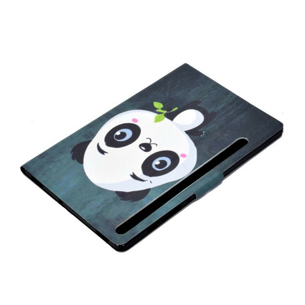 Leren Hoesje voor Samsung Galaxy Tab S7 / Tab S8 Babypanda