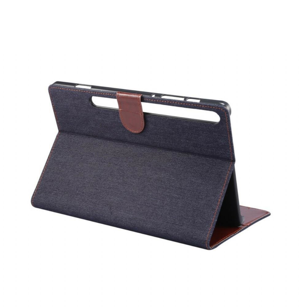 Leren Hoesje voor Samsung Galaxy Tab S7 / Tab S8 Jeans