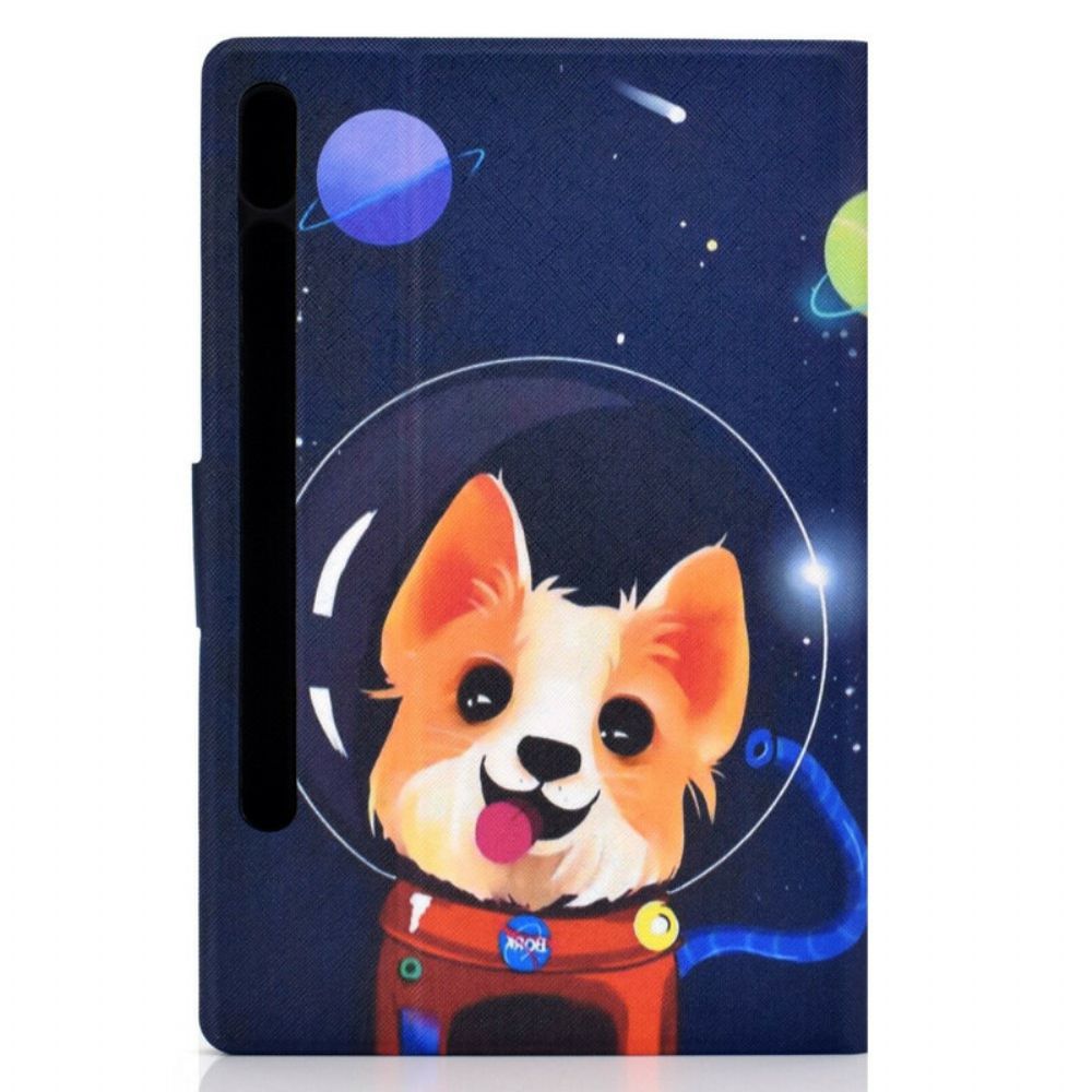 Leren Hoesje voor Samsung Galaxy Tab S7 / Tab S8 Ruimtehond