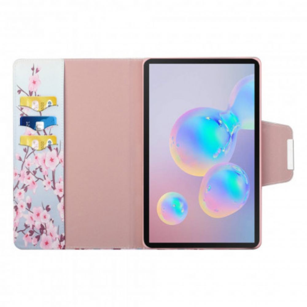 Leren Hoesje voor Samsung Galaxy Tab S7 / Tab S8 Sakura