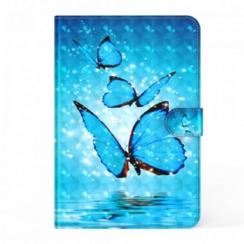 Leren Hoesje voor Samsung Galaxy Tab S7 / Tab S8 Vlinders