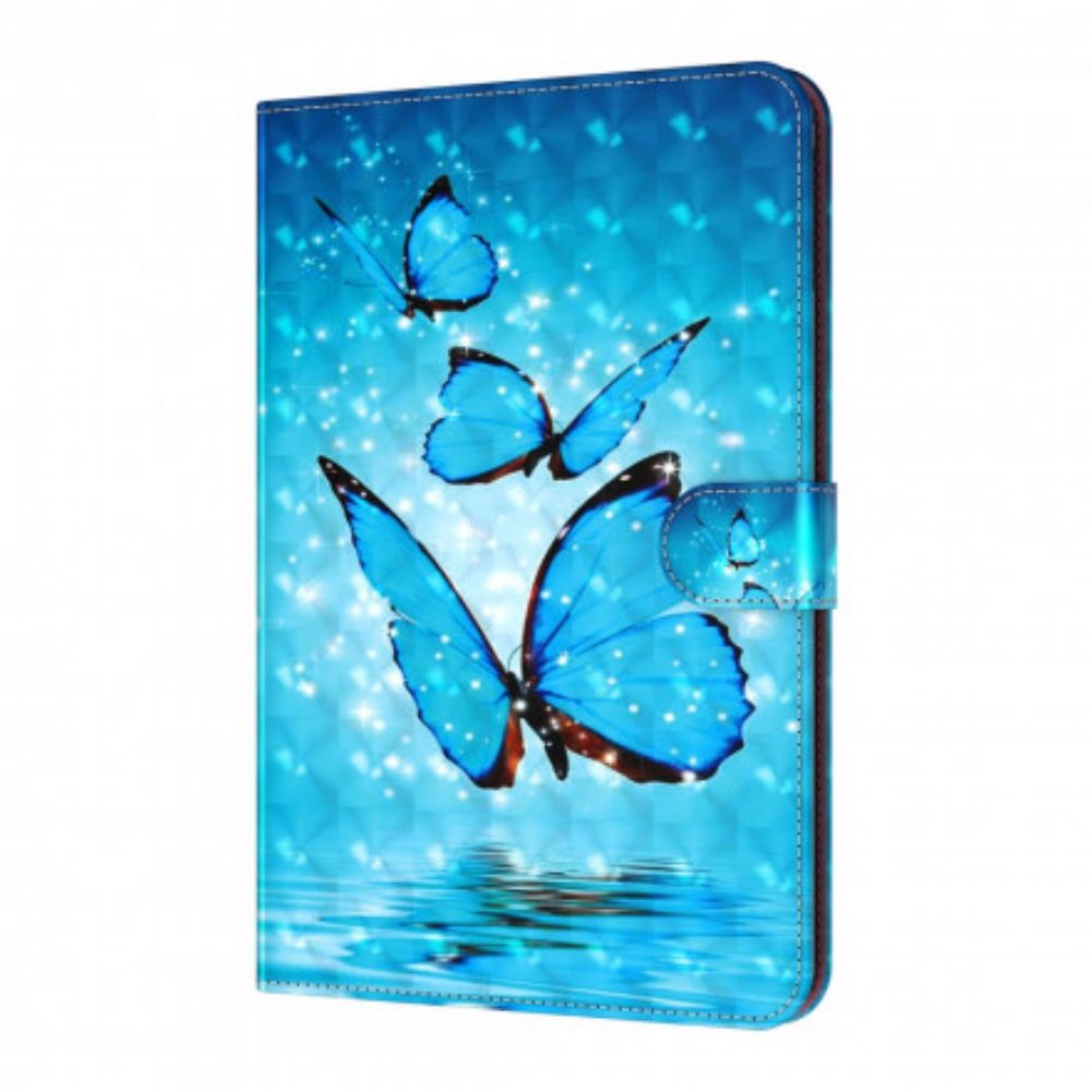 Leren Hoesje voor Samsung Galaxy Tab S7 / Tab S8 Vlinders