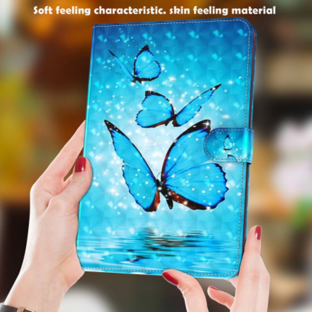 Leren Hoesje voor Samsung Galaxy Tab S7 / Tab S8 Vlinders