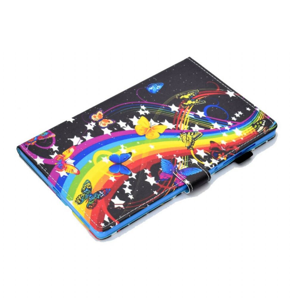 Leren Hoesje voor Samsung Galaxy Tab S7 / Tab S8 Vlinders Vlinder