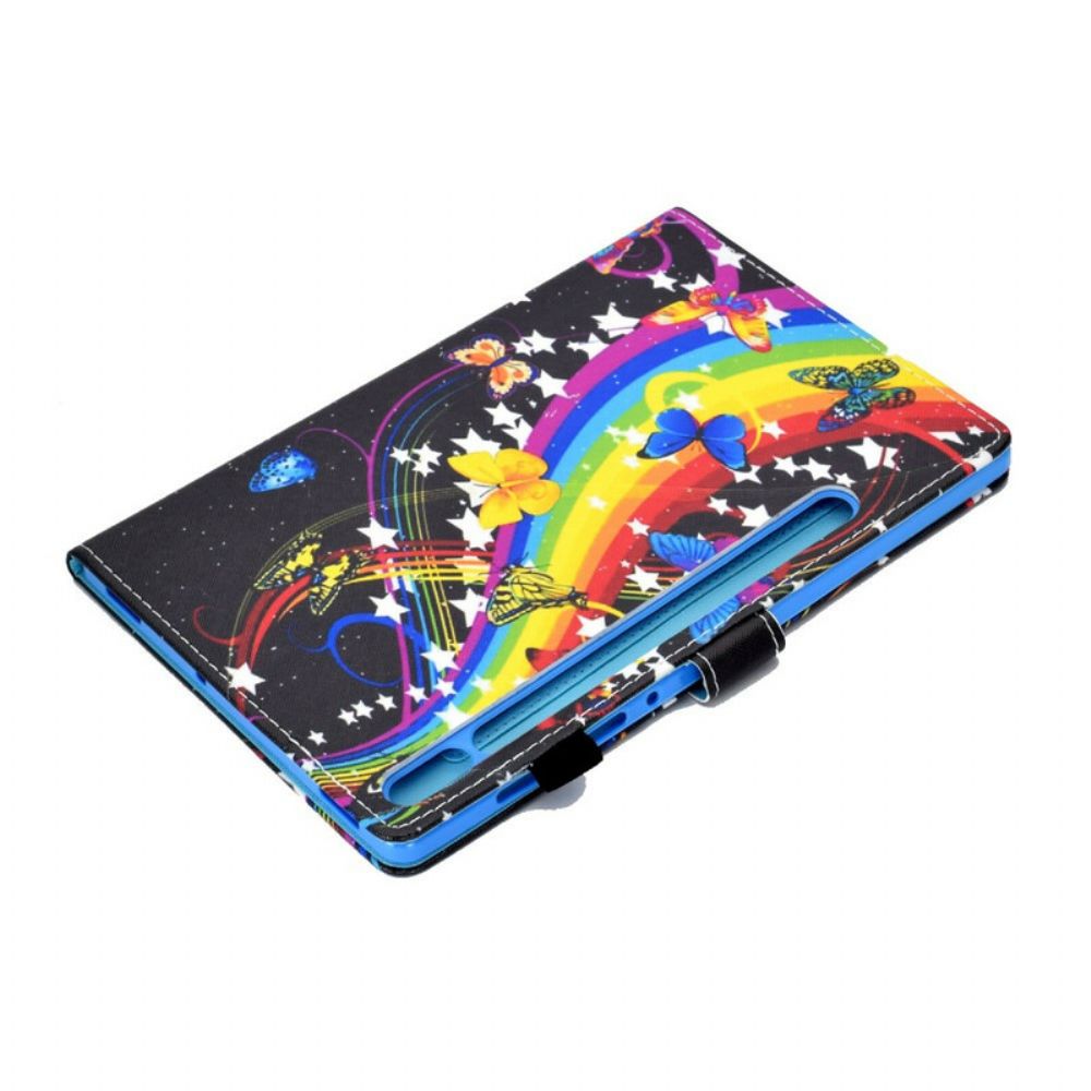 Leren Hoesje voor Samsung Galaxy Tab S7 / Tab S8 Vlinders Vlinder