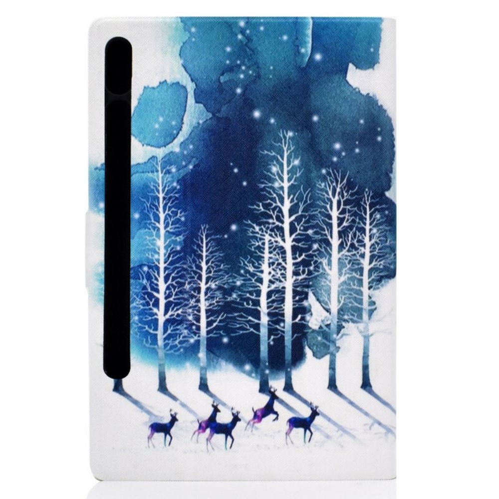 Leren Hoesje voor Samsung Galaxy Tab S7 / Tab S8 Winter