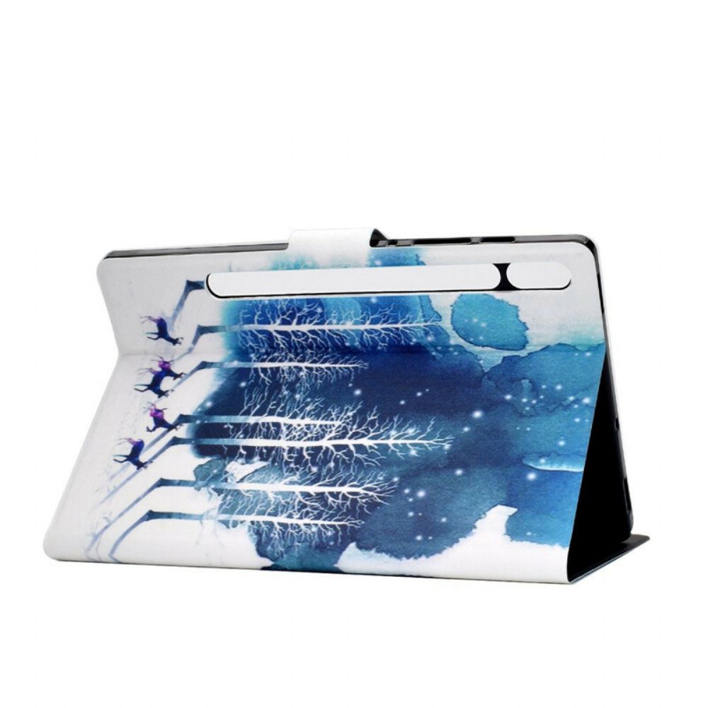 Leren Hoesje voor Samsung Galaxy Tab S7 / Tab S8 Winter