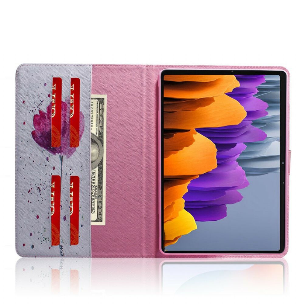 Telefoonhoesje Leren Hoesje voor Samsung Galaxy Tab S7 / Tab S8 Halster