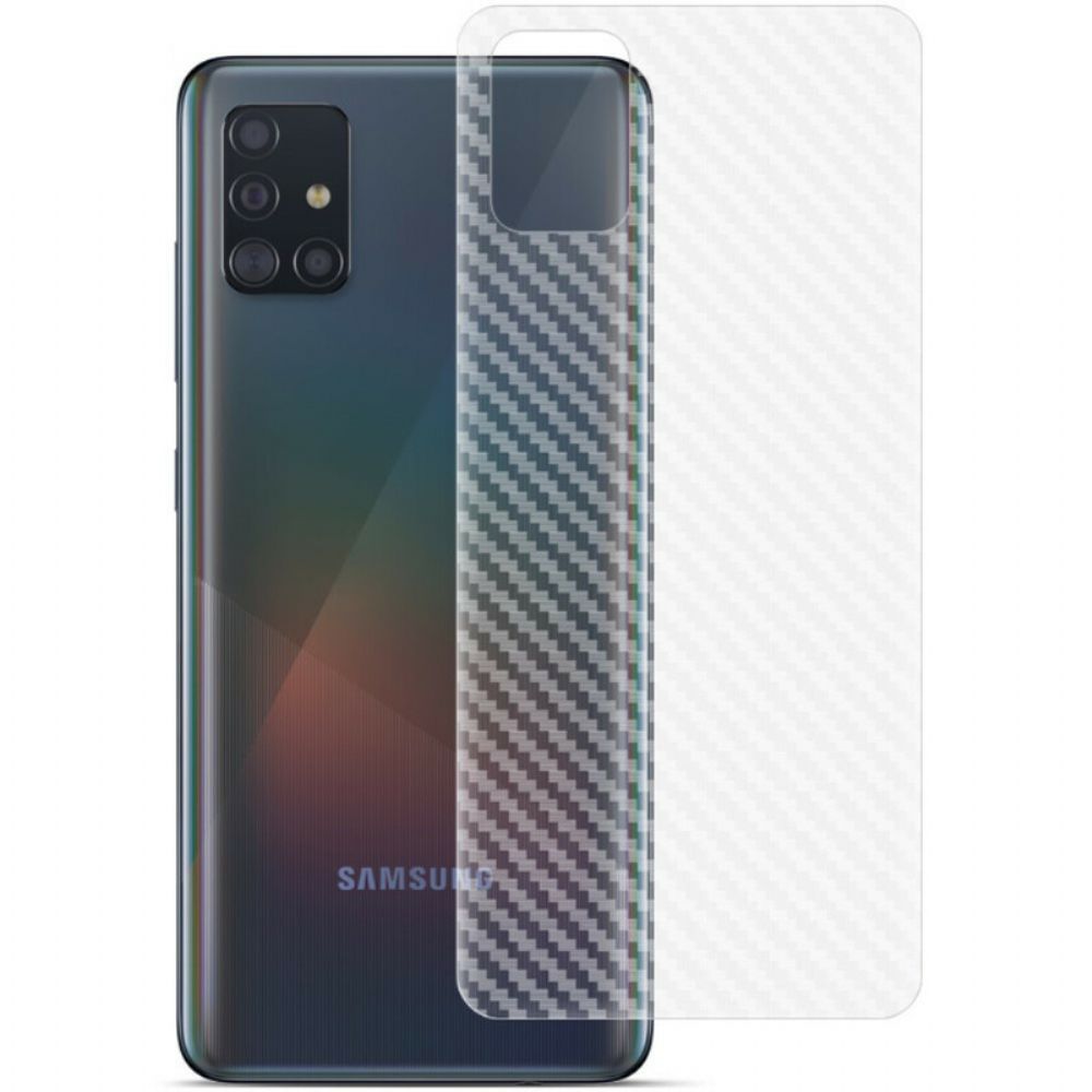 Achterste Beschermfolie Voor Samsung Galaxy A51 Carbon Style Imak