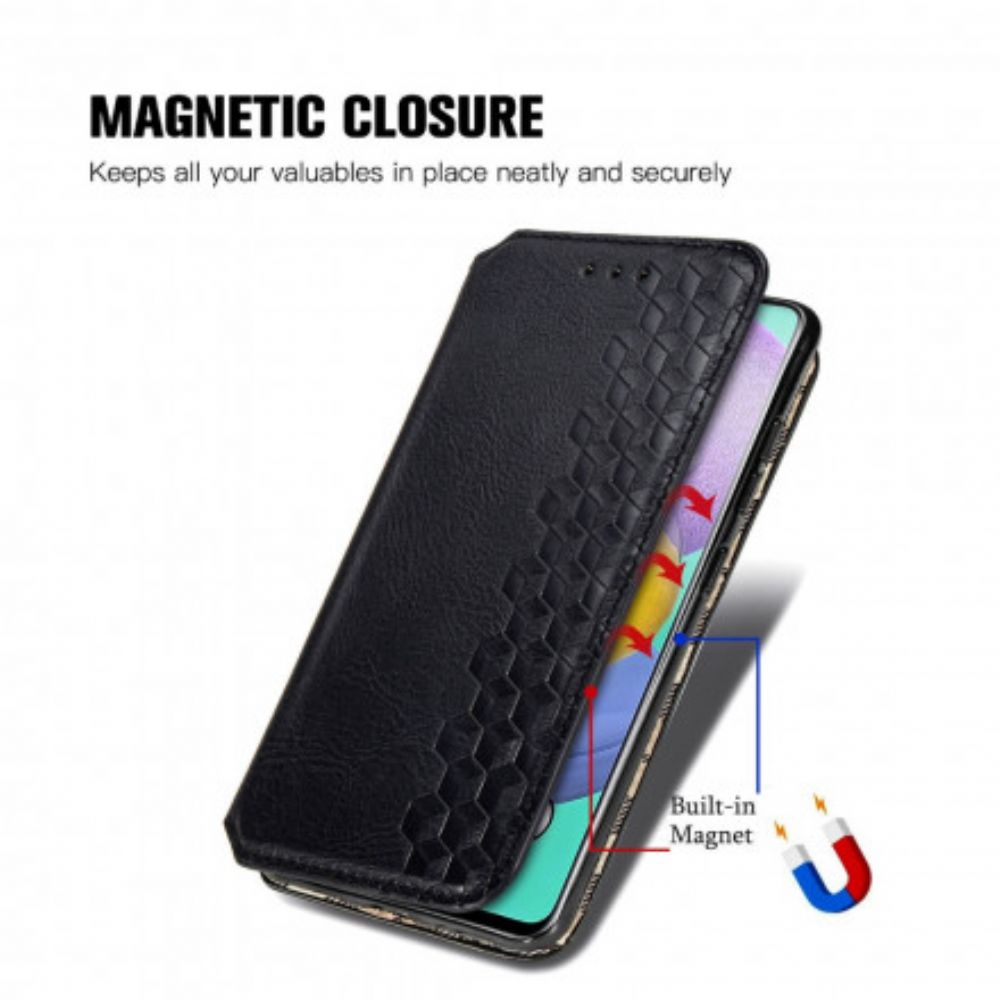 Bescherming Hoesje voor Samsung Galaxy A51 Folio-hoesje Diamant Textuur Leereffect