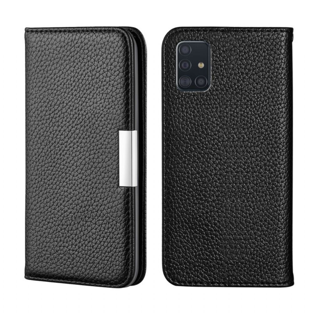 Bescherming Hoesje voor Samsung Galaxy A51 Folio-hoesje Ultra Chique Litchi Kunstleer