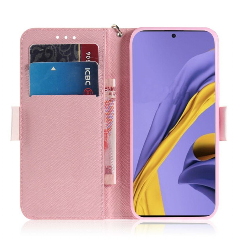 Flip Case voor Samsung Galaxy A51 Met Ketting Bandpomp