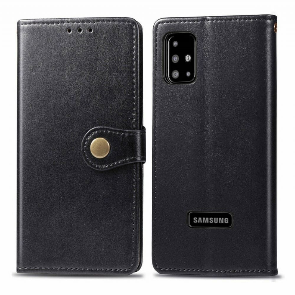 Folio-hoesje voor Samsung Galaxy A51 Faux Leder En Vintage Sluiting