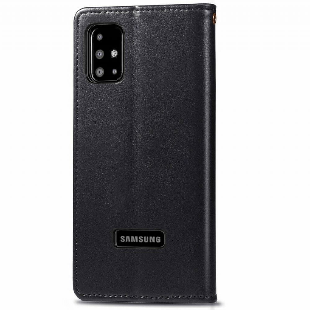 Folio-hoesje voor Samsung Galaxy A51 Faux Leder En Vintage Sluiting