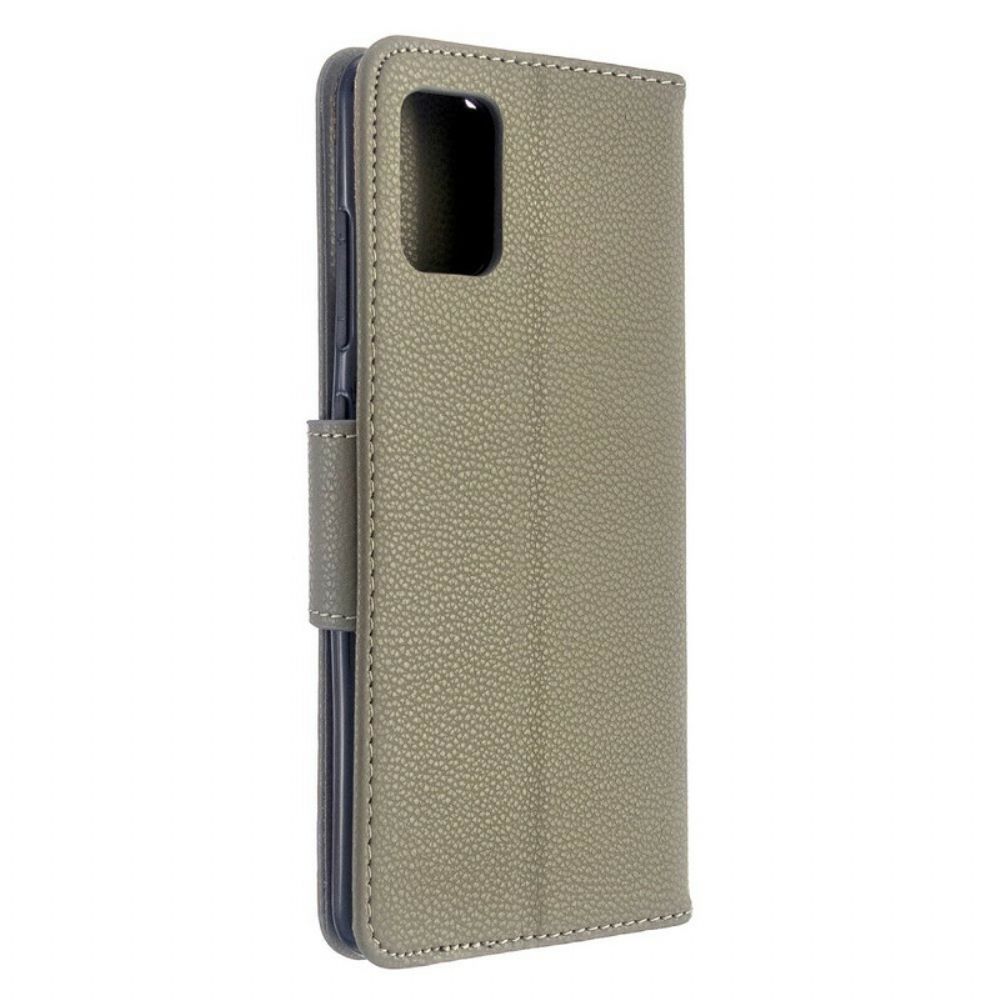 Folio-hoesje voor Samsung Galaxy A51 Flip Case Litchi Flap Schuin