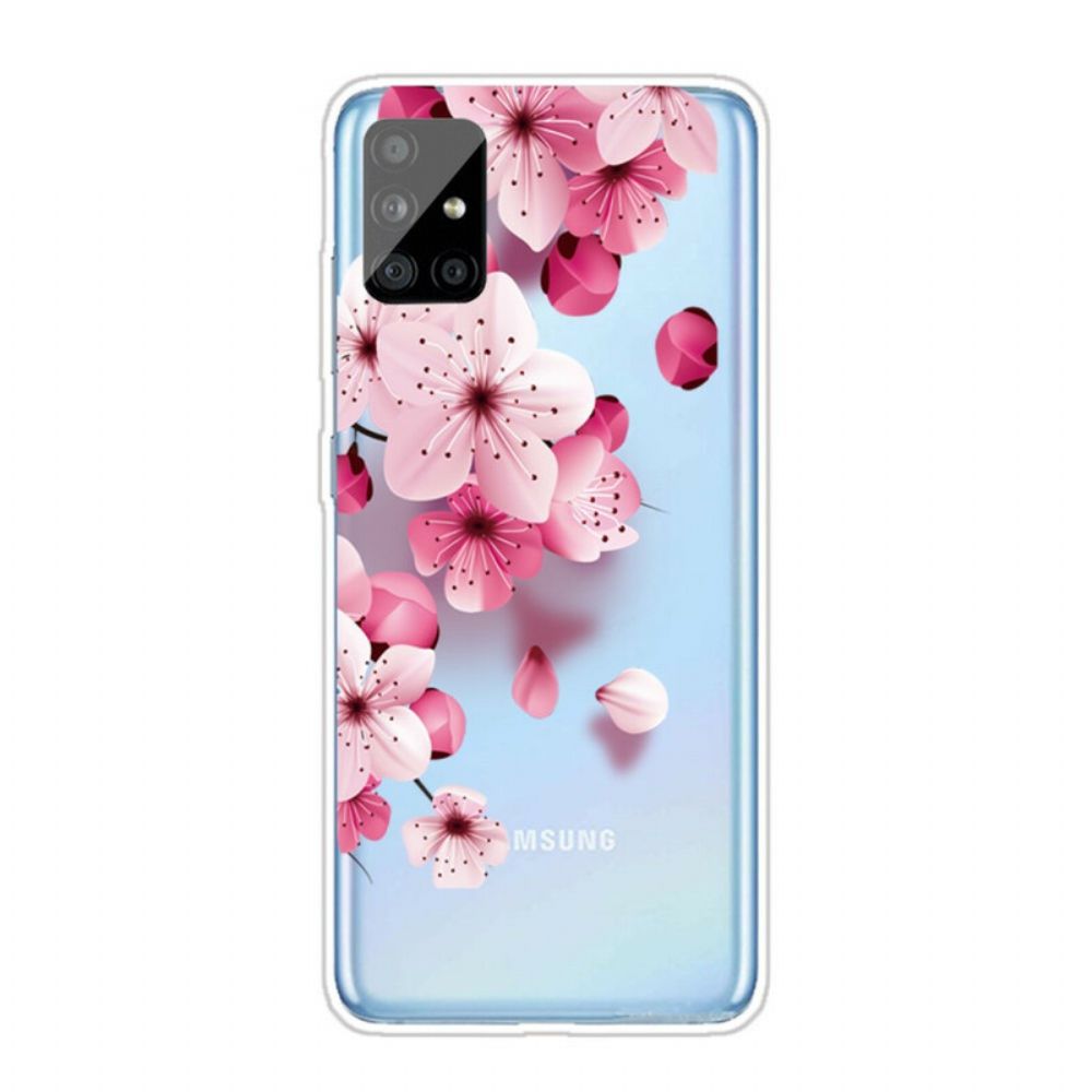 Hoesje voor Samsung Galaxy A51 Kleine Roze Bloemen