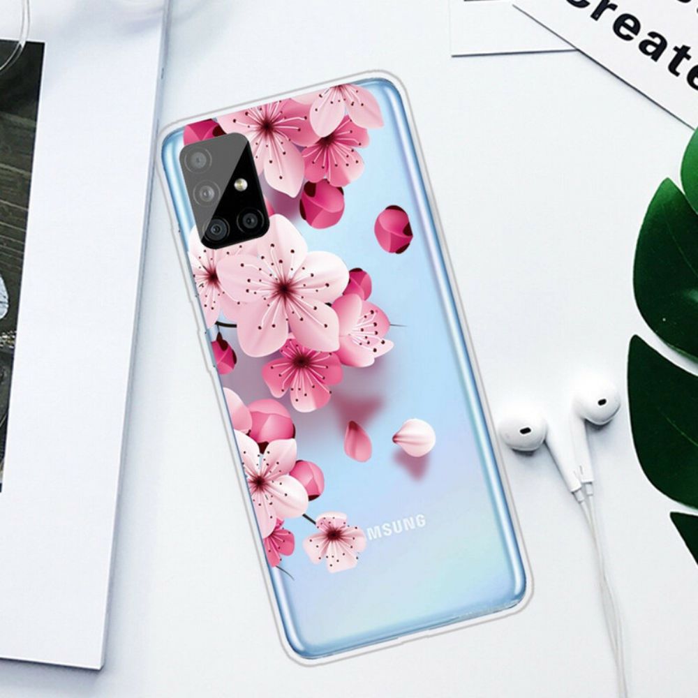 Hoesje voor Samsung Galaxy A51 Kleine Roze Bloemen