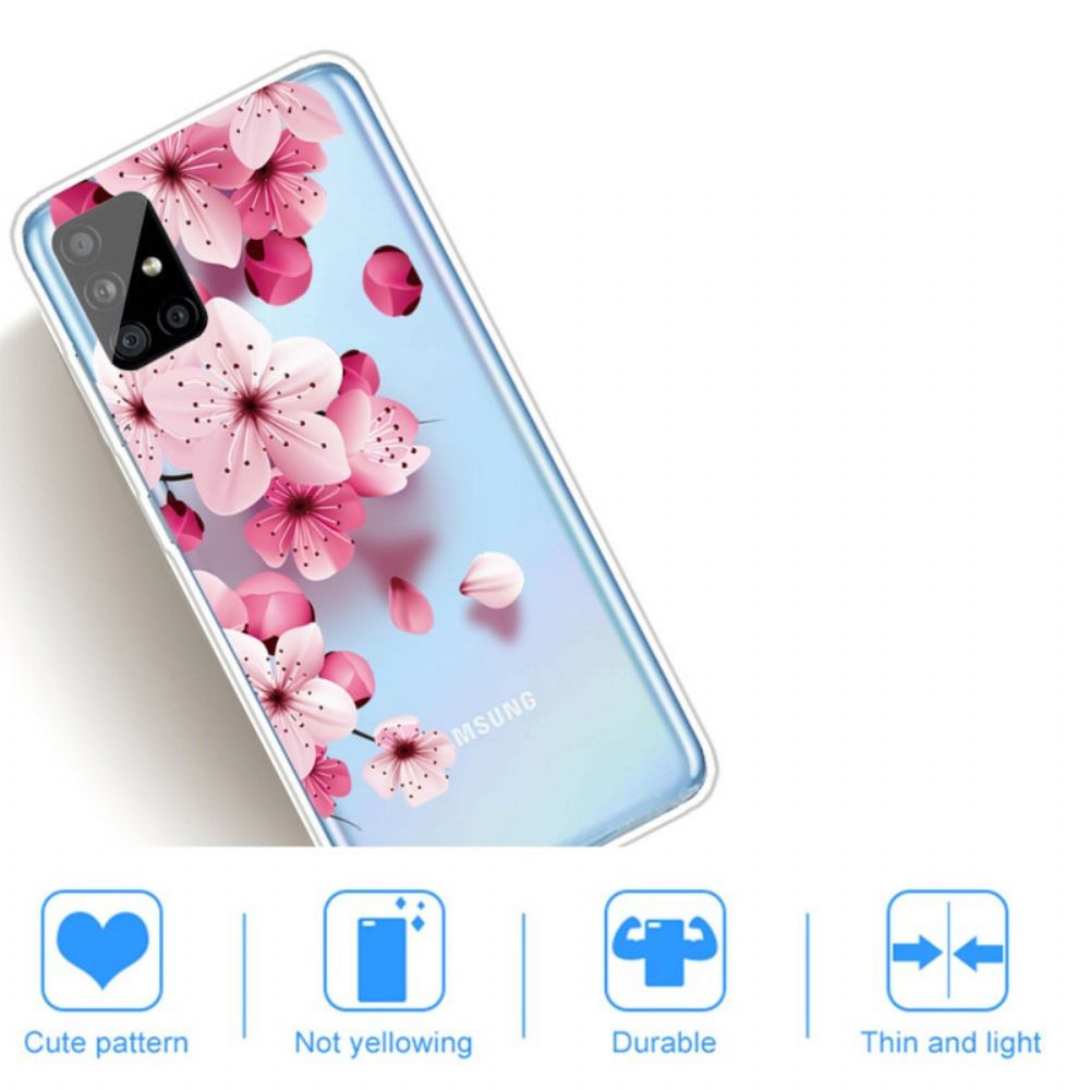 Hoesje voor Samsung Galaxy A51 Kleine Roze Bloemen