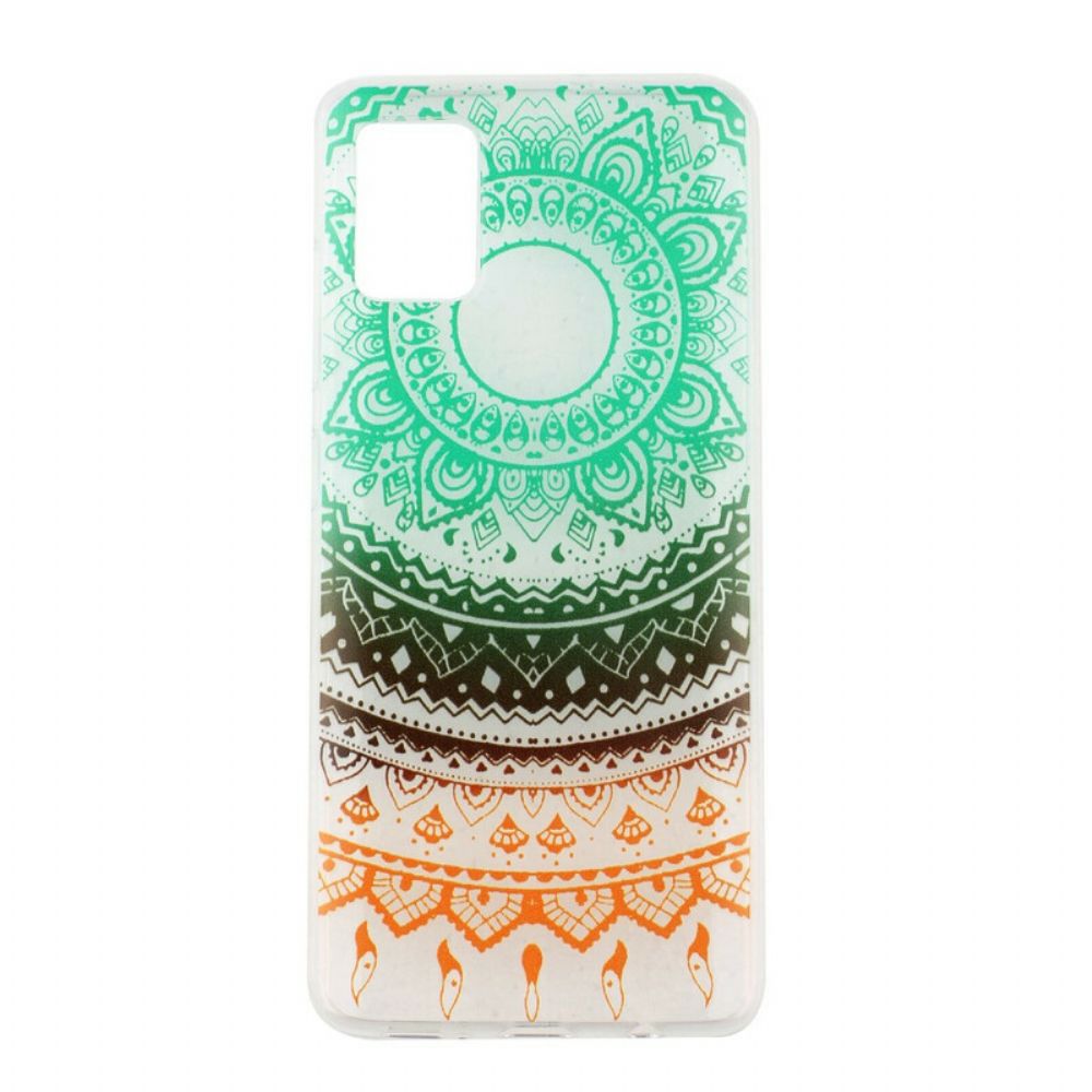 Hoesje voor Samsung Galaxy A51 Transparante Donkergekleurde Mandala