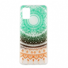 Hoesje voor Samsung Galaxy A51 Transparante Donkergekleurde Mandala