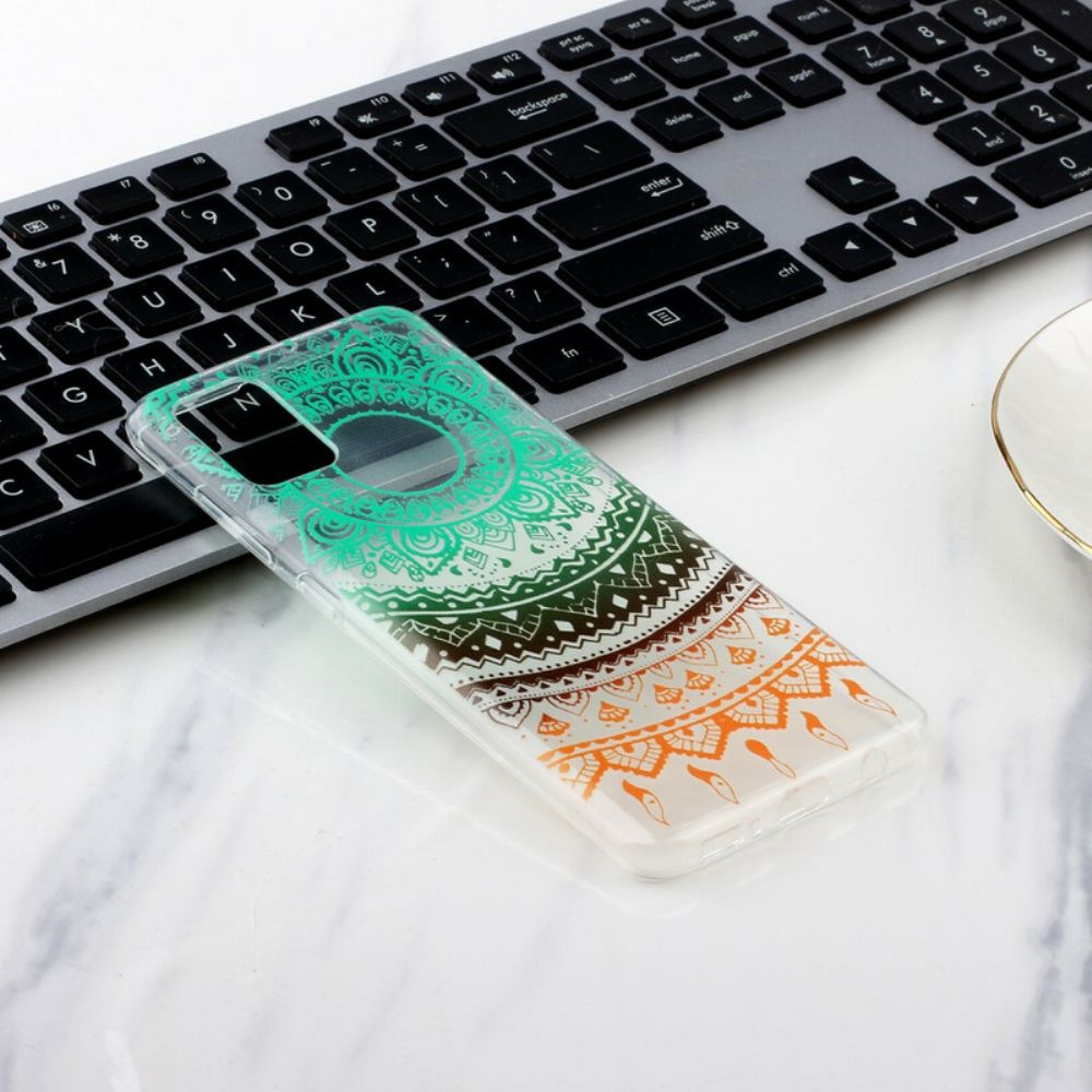 Hoesje voor Samsung Galaxy A51 Transparante Donkergekleurde Mandala