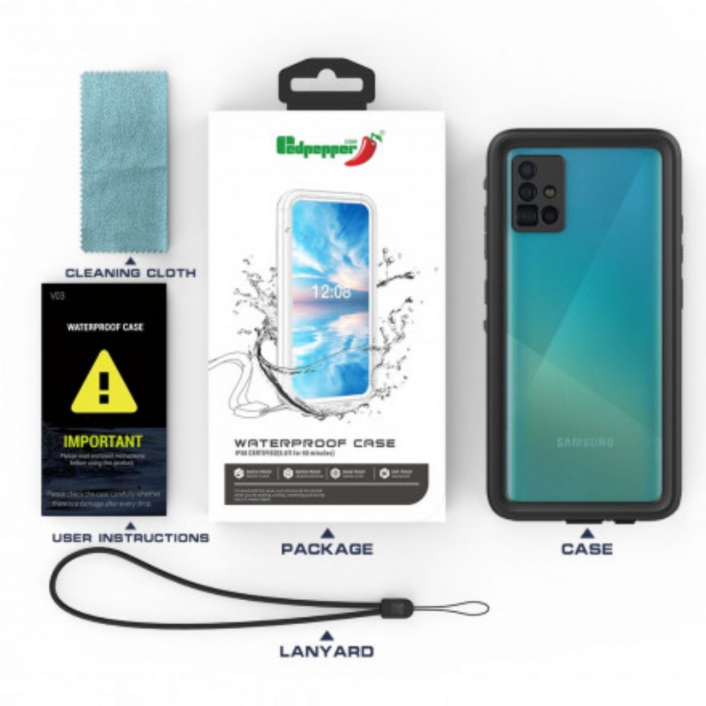 Hoesje voor Samsung Galaxy A51 Waterdichte 2m Redpepper