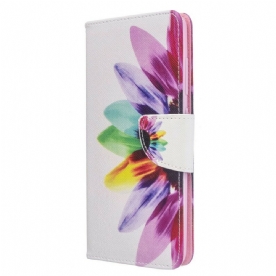 Leren Hoesje voor Samsung Galaxy A51 Aquarel Bloem