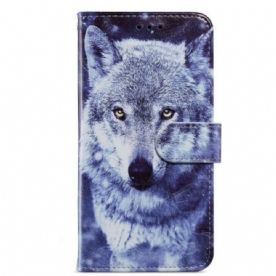 Folio-hoesje voor Google Pixel 7A Met Ketting Mijn Strappy Wolf