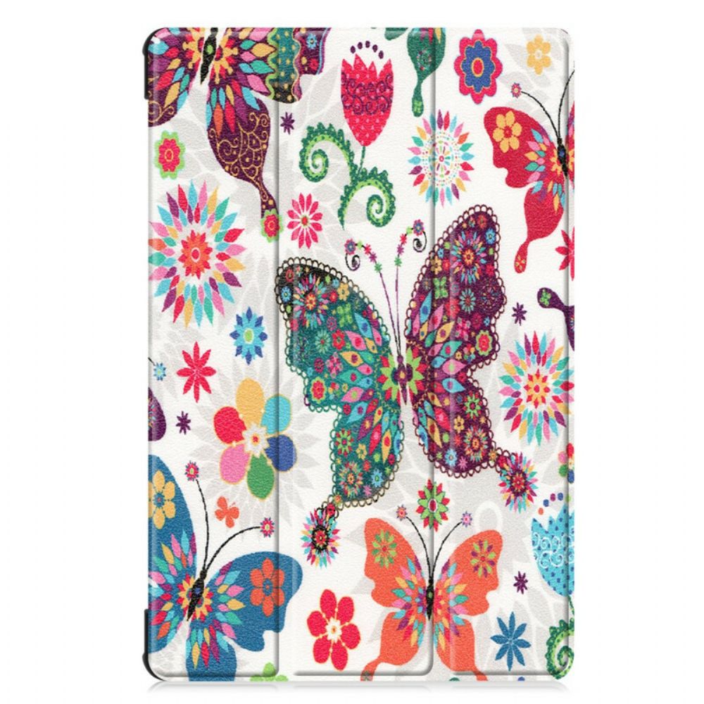 Bescherming Hoesje voor Samsung Galaxy Tab S6 Retro Vlinders En Bloemen