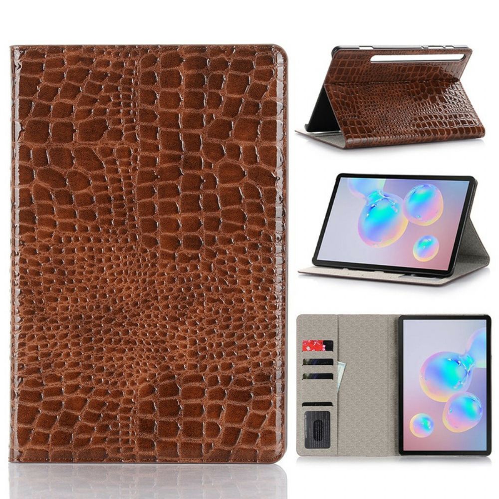 Cover voor Samsung Galaxy Tab S6 Krokodil Textuur