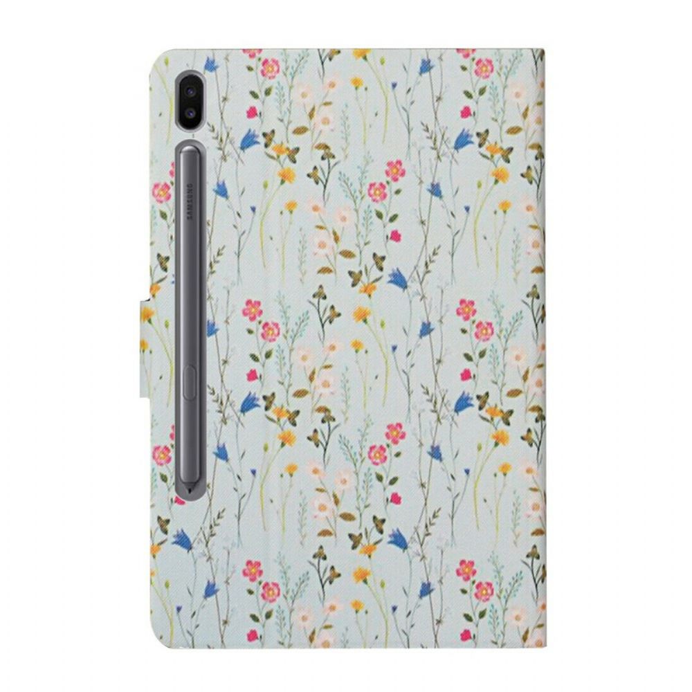 Flip Case voor Samsung Galaxy Tab S6 Bloemen Bloemen Bloemen