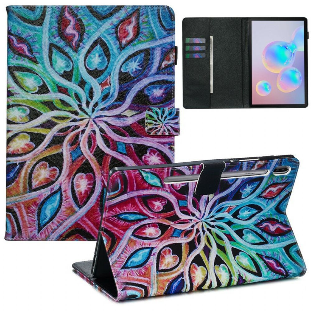 Folio-hoesje voor Samsung Galaxy Tab S6 Abstracte Bloem