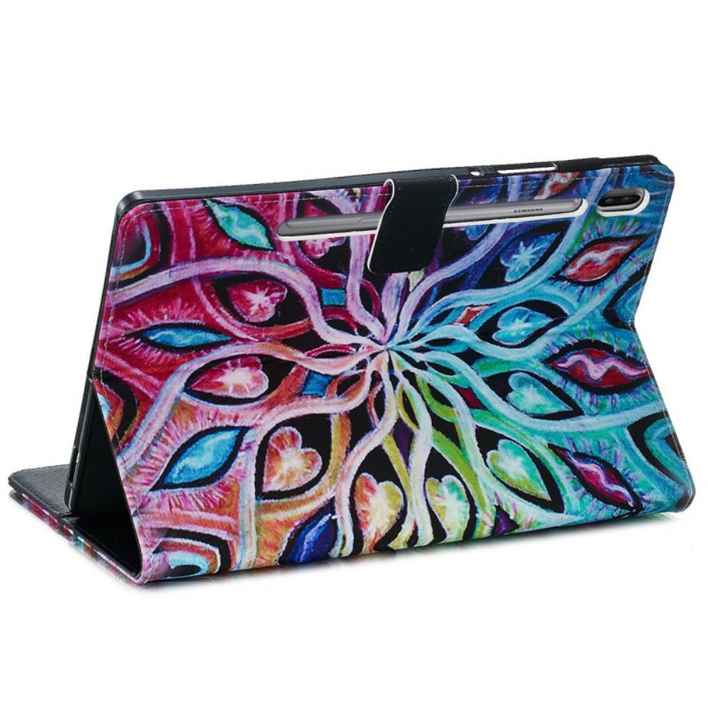 Folio-hoesje voor Samsung Galaxy Tab S6 Abstracte Bloem