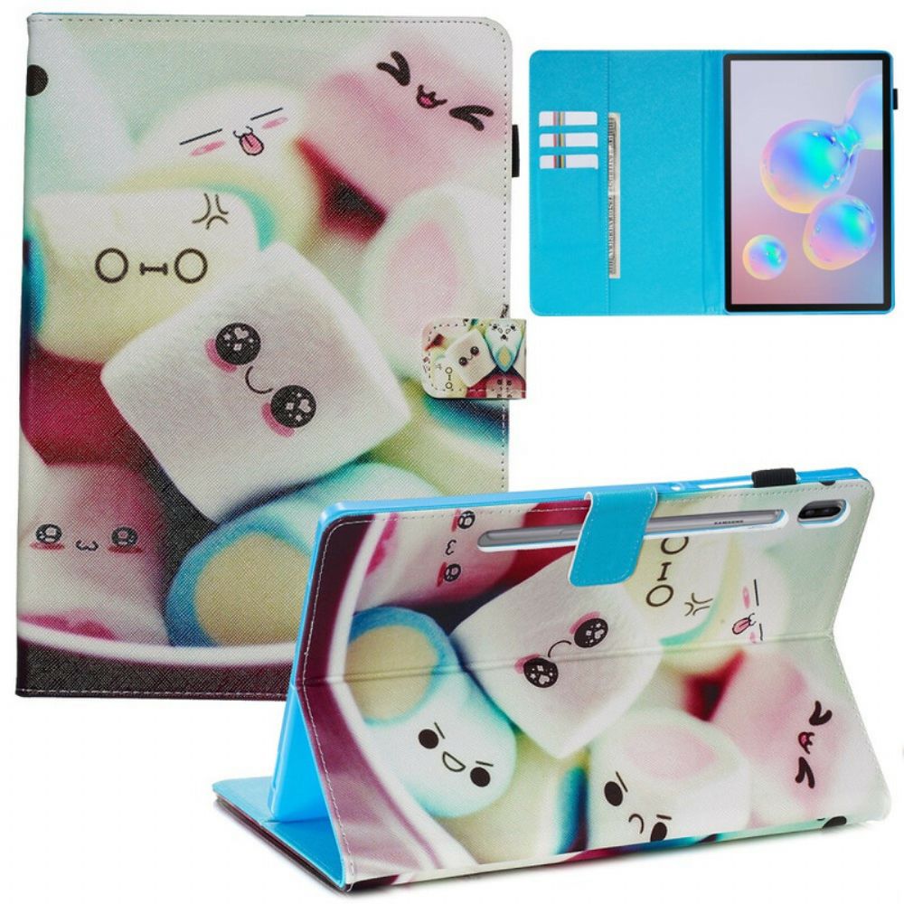 Folio-hoesje voor Samsung Galaxy Tab S6 Leuke Marshmallows