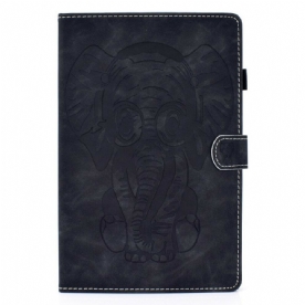 Folio-hoesje voor Samsung Galaxy Tab S6 Olifant Print Leereffect