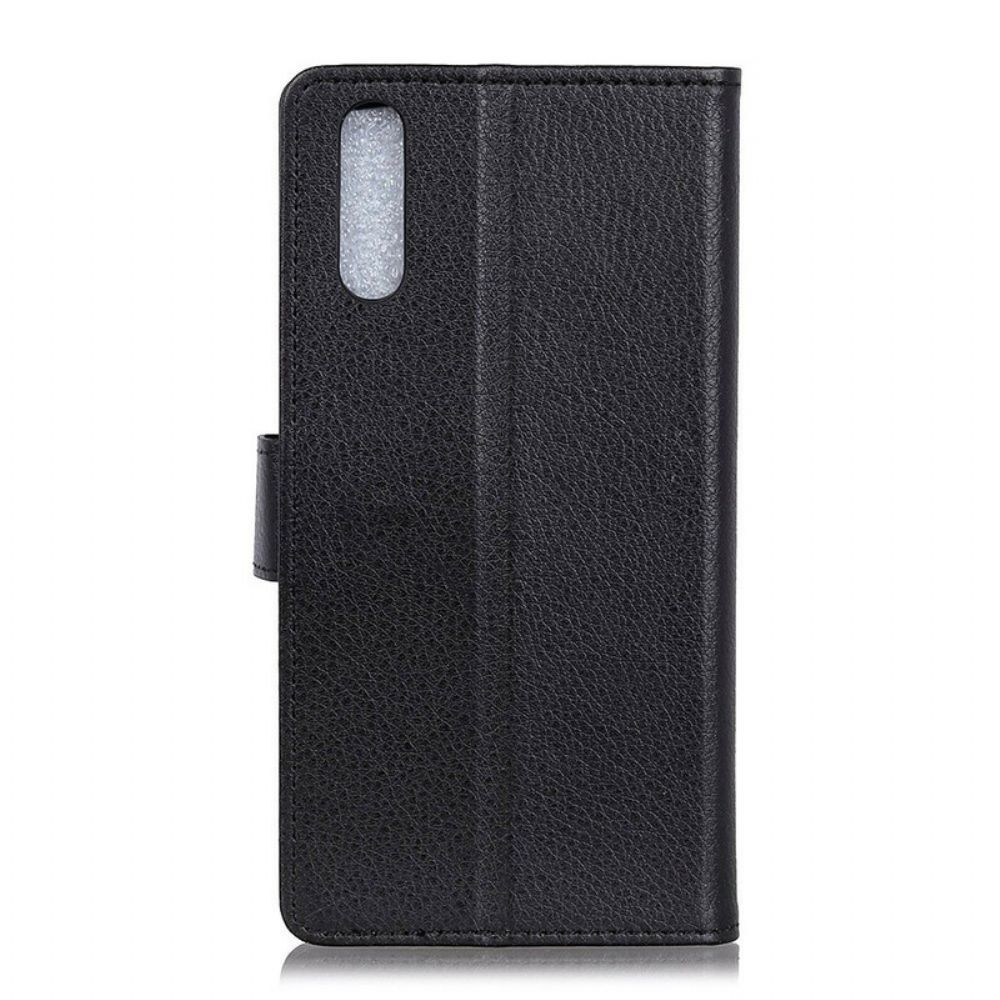 Flip Case voor Sony Xperia 10 II Lychee Van Kunstleer