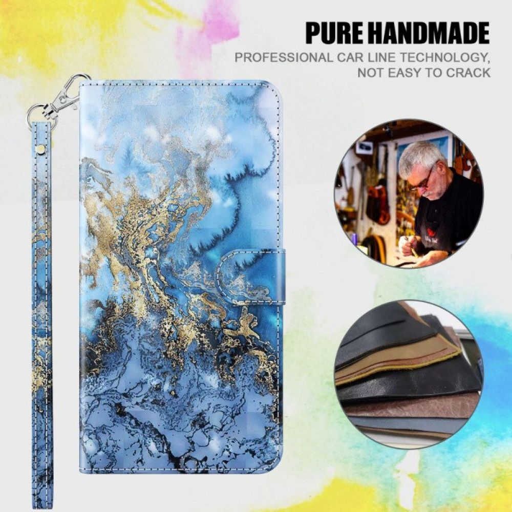 Flip Case voor Google Pixel 7 Pro Met Ketting Band Art