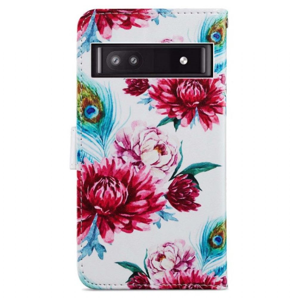 Flip Case voor Google Pixel 7A Bloemen