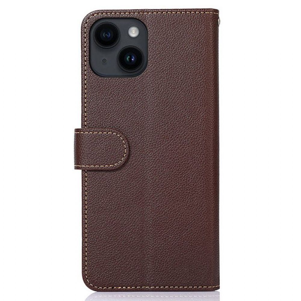 Flip Case voor iPhone 15 Rfid Khazneh